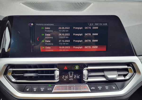 BMW Seria 3 cena 99900 przebieg: 205000, rok produkcji 2019 z Nowa Sól małe 232